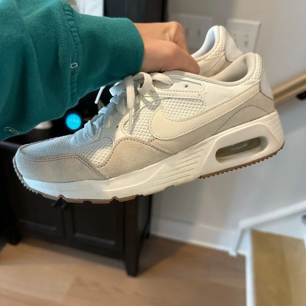 Nike White and Tan Sneakers